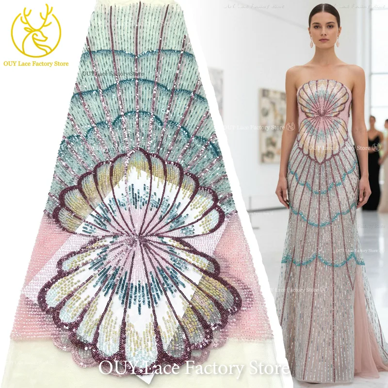 Embroidery Gradient - Sıcak Fırsat Lüks Pul Payetli İşlemeli