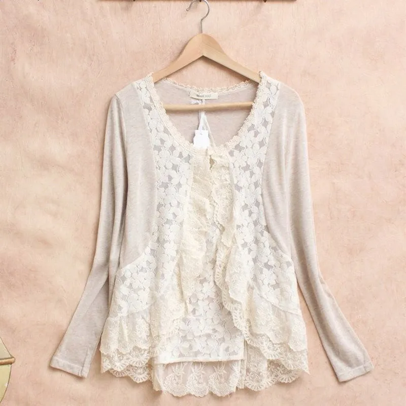 Embroidery Cardigan - Bahar Mori kız tatlı gömlek kadın