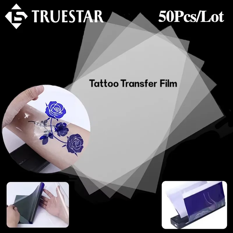 Transfer Paper Carbon - 50 adet şeffaf dövme transfer filmi