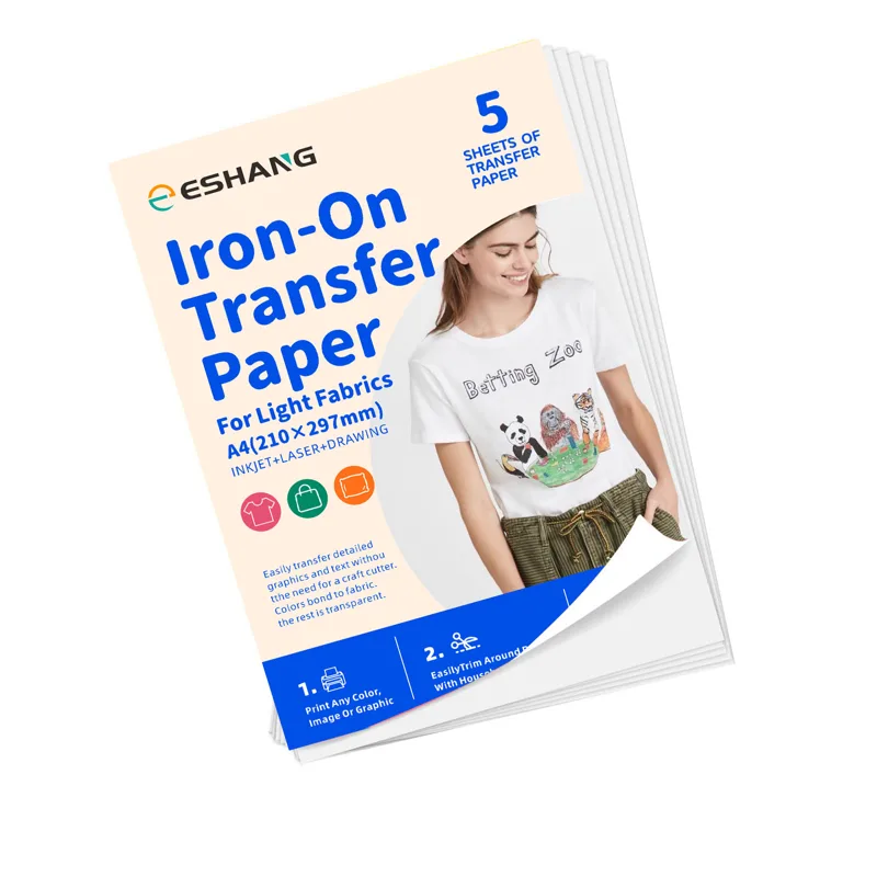 Transfer Paper Carbon - Tişörtler için 5 Yaprak A4 Isı