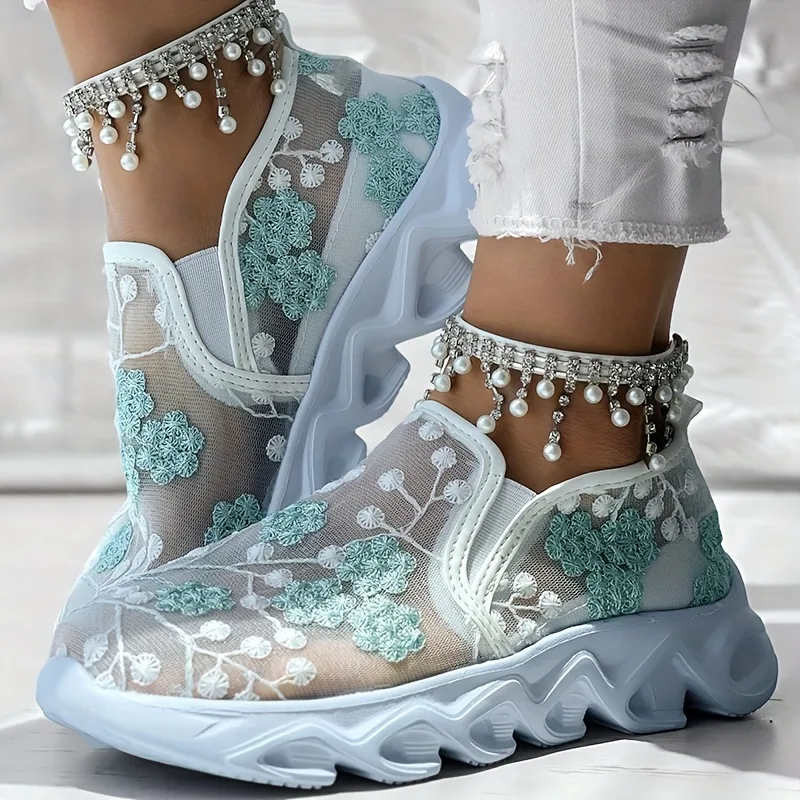 Embroidery Designer - Kadın Günlük ve Rahat Slip-on Spor