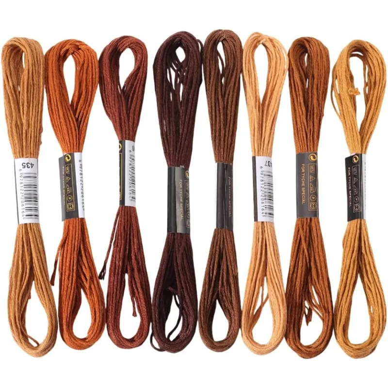 Embroidery Floss - 8 iplikçik 6 telli kahverengi nakış