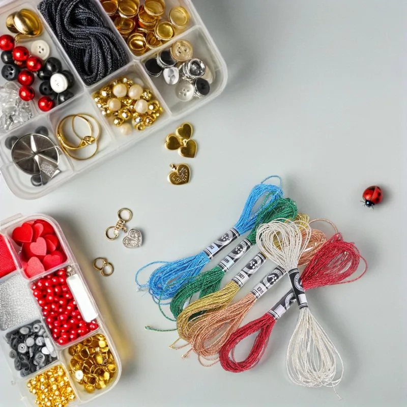 Embroidery Floss - 6 Adet Parlak Metalik Nakış İpliği,