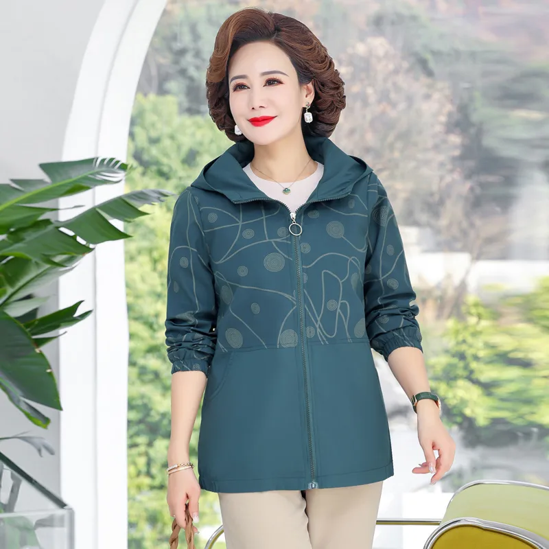 Embroidery Jacket - Klasik Açık Kapşonlu Ceket Sonbahar Artı