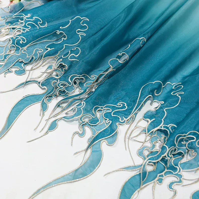 Embroidery Designer - Çin Tarzı Nakış Lotus Yaprağı Degrade