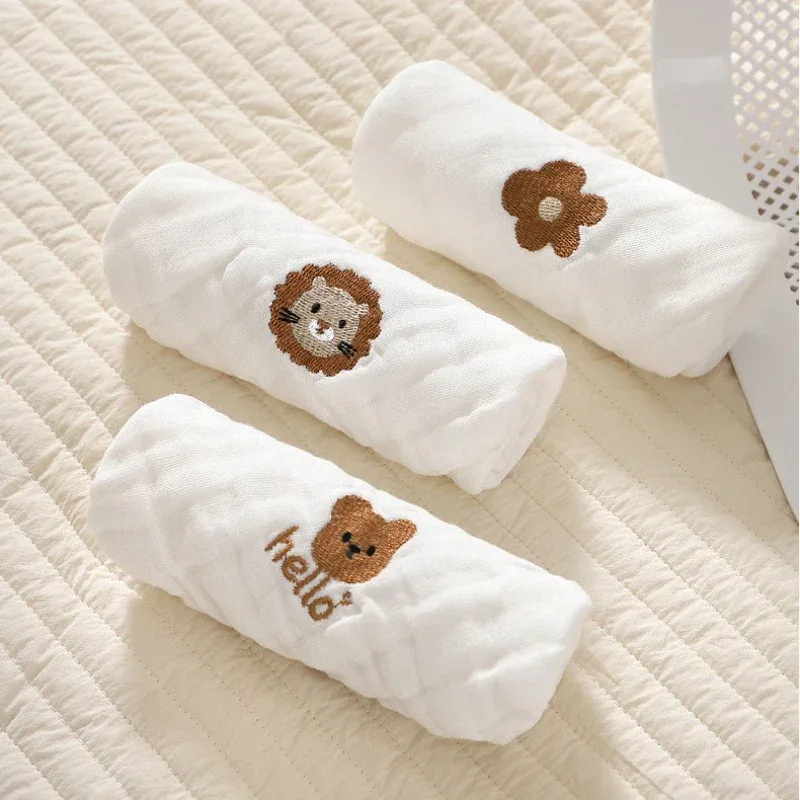 Embroidery Towel - Bebek tükürük havlusu 6 katmanlı pamuk