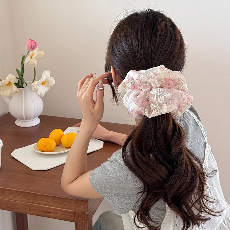 Embroidery Underlay - Nazik yaz nakış organze örgü büyük