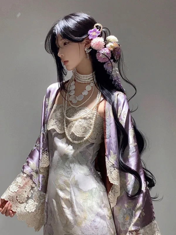 Embroidery Cardigan - Yeni Çin Tarzı Ağır İşlemeli Dantel