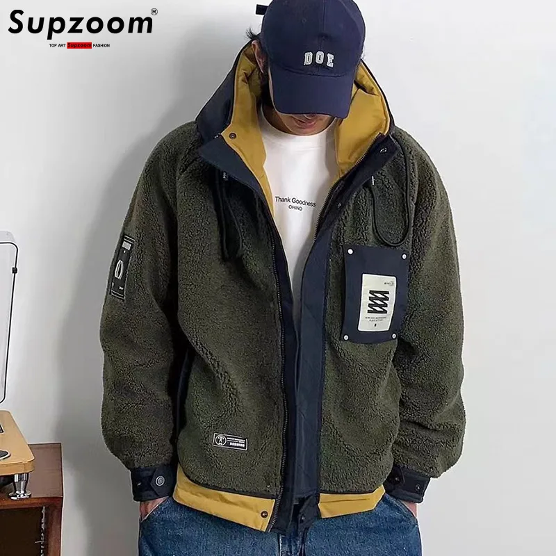 Embroidery Jacket - Supzoom yeni varış kuzu yün Splicin