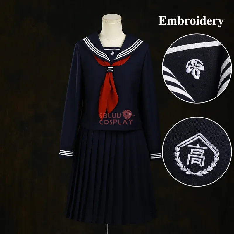 Embroidery Uniform - SBluuCosplay Shimizu Hinako Cosplay Kostüm Nakış