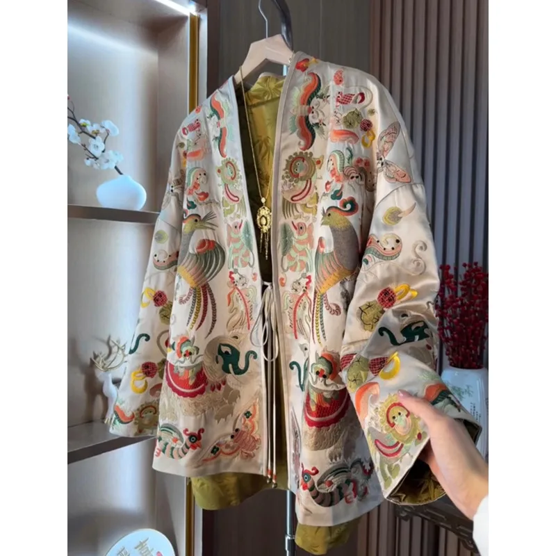 Embroidery Jacket - Yeni Çin Tarzı Kimono Hırka Ceket