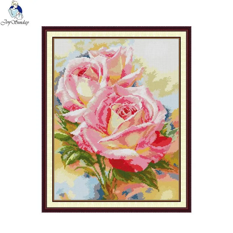 Embroidery Rose Stitch - Sevinç pazar çapraz dikiş kiti DIY