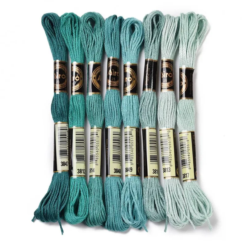 Embroidery Floss - 1 takım 8 iplik 0.5mm 6