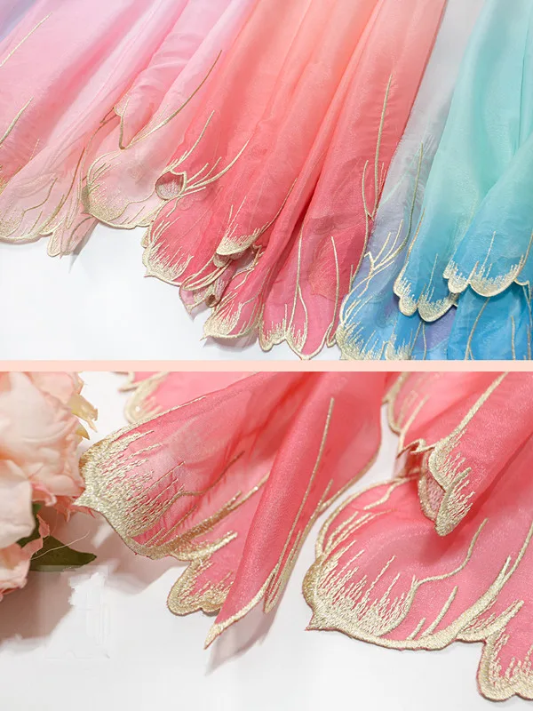 Embroidery Gradient - nakış yeşil mavi Degrade renk yumuşak