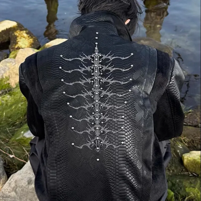Erkekler Siyah Yılan Kabartmal - Embroidery Jacket incelemesi ve fiyatı