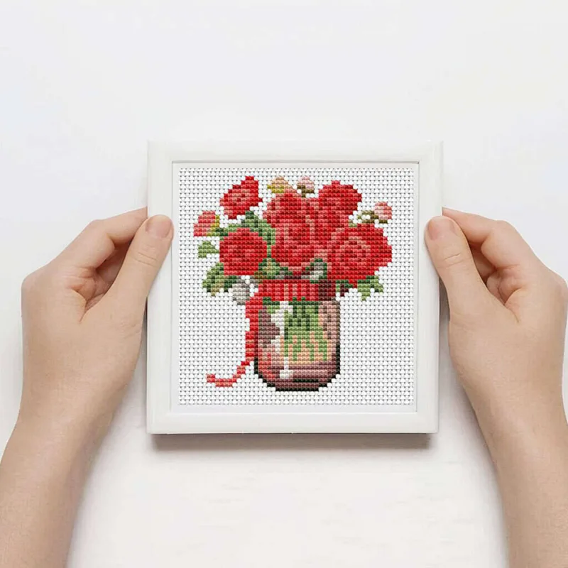 12 adet gül çapraz dikiş 11Ct  - Embroidery Rose Stitch incelemesi ve fiyatı