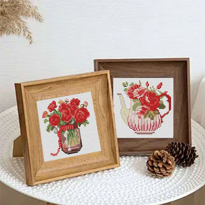 12 adet gül çapraz dikiş 11Ct  - Embroidery Rose Stitch incelemesi ve fiyatı