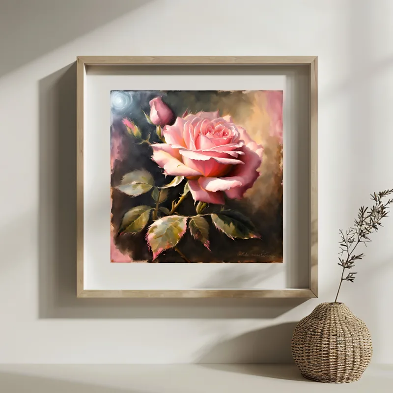 Pembe gül 30X30CM/11.8 inç çap - Embroidery Rose Stitch incelemesi ve fiyatı