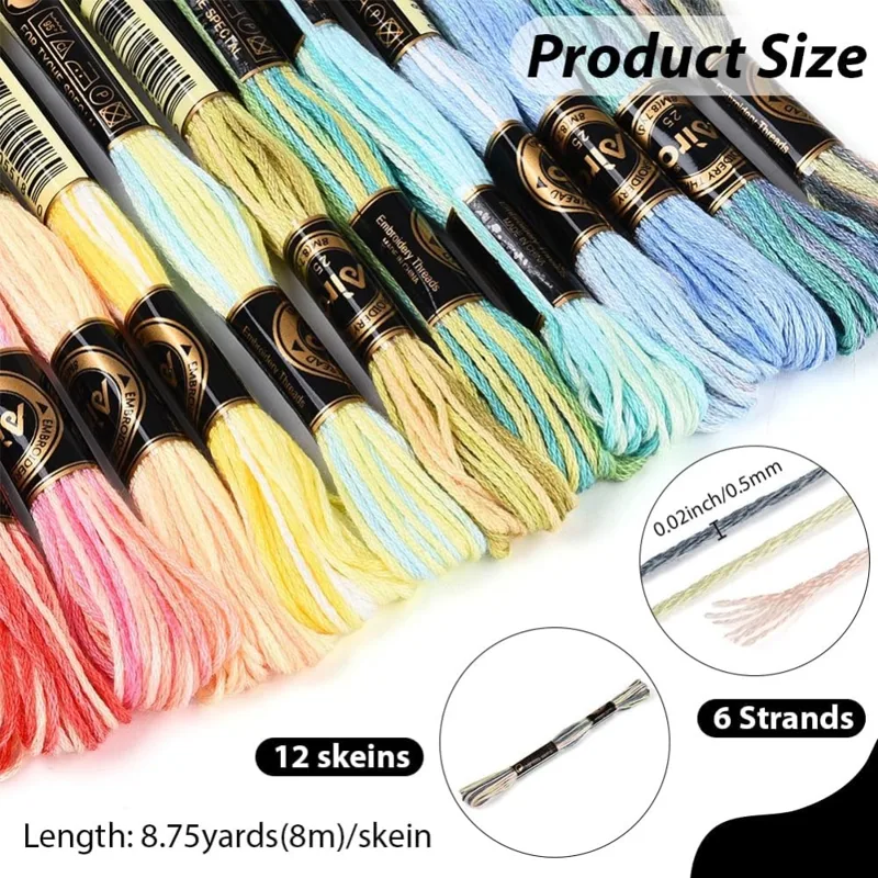 12 Çile 105 Yarda 6 Katlı Çeşi - Embroidery Floss incelemesi ve fiyatı