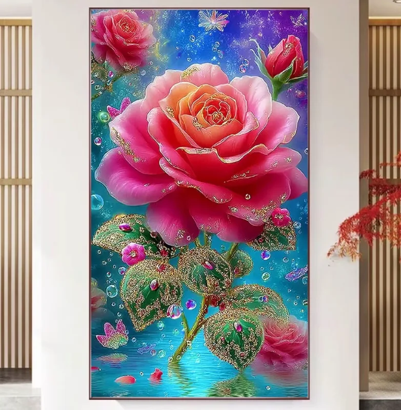 9CT 14CT Gül Baskılı Kitleri Ç - Embroidery Rose Stitch incelemesi ve fiyatı