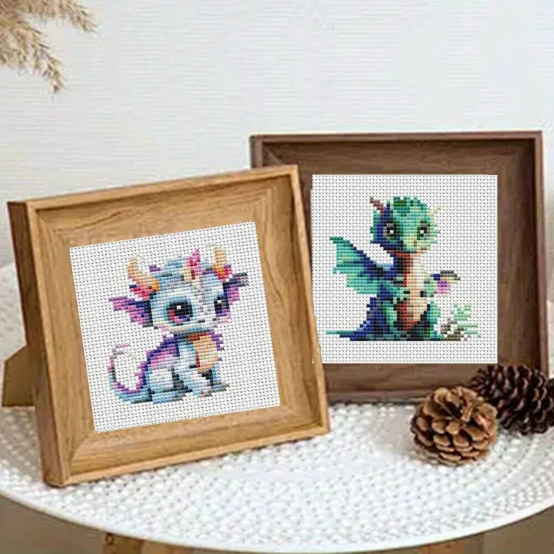 12 adet ejderha çapraz dikiş 1 - Embroidery Tas incelemesi ve fiyatı