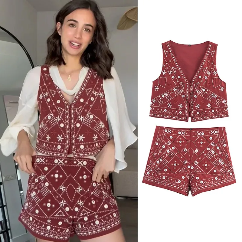 Y2k Set Yeni İki Parçalı Kadın - Embroidery Uniform incelemesi ve fiyatı