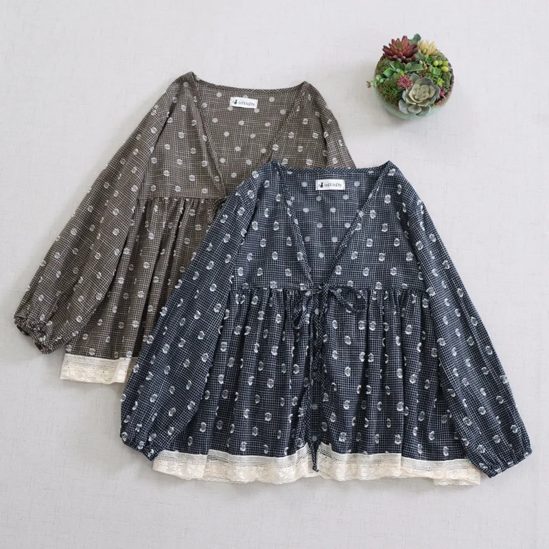 Japon Mori Kız Vintage Ekose B - Embroidery Cardigan incelemesi ve fiyatı