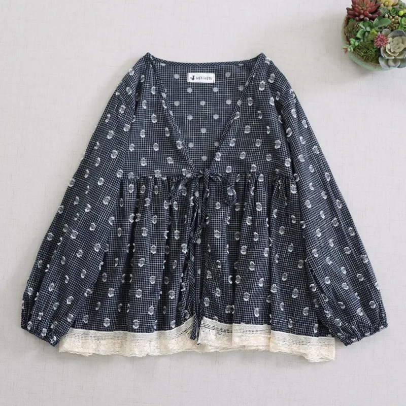 Japon Mori Kız Vintage Ekose B - Embroidery Cardigan incelemesi ve fiyatı