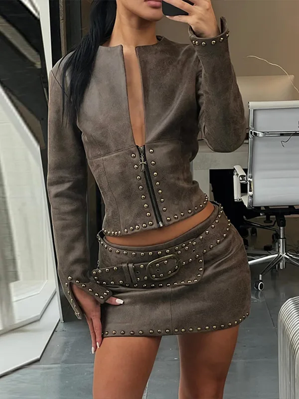 Moda Perçin Dekorlu PU Deri Ce - Embroidery Jacket incelemesi ve fiyatı