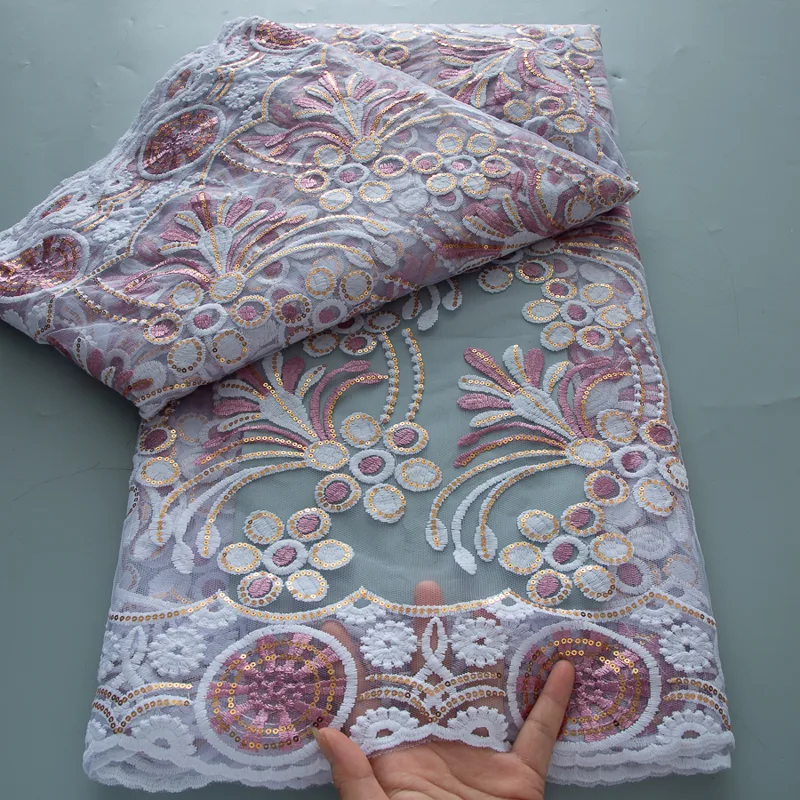 Mavi Afrika Dantel Kumaş 2025  - Embroidery Gradient incelemesi ve fiyatı