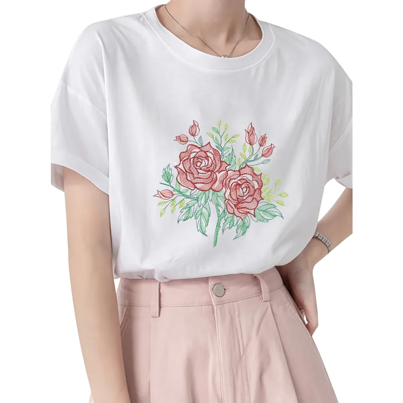 22cm Gül Desenli Isı Transfer  - Embroidery Effect Canva incelemesi ve fiyatı