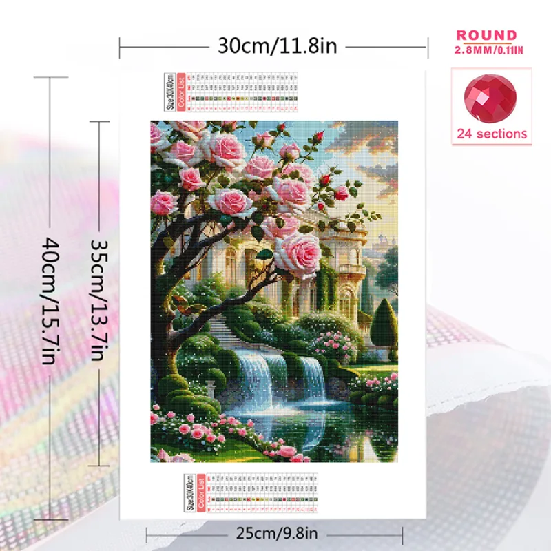 EverShine Elmas Boyama Manzara - Embroidery Rose Stitch incelemesi ve fiyatı