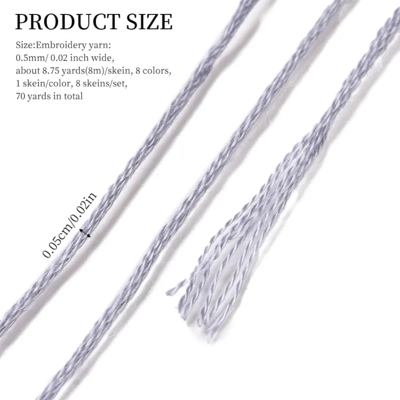 8 Skeins 70 Metre Gri Dostluk  - Embroidery Floss incelemesi ve fiyatı