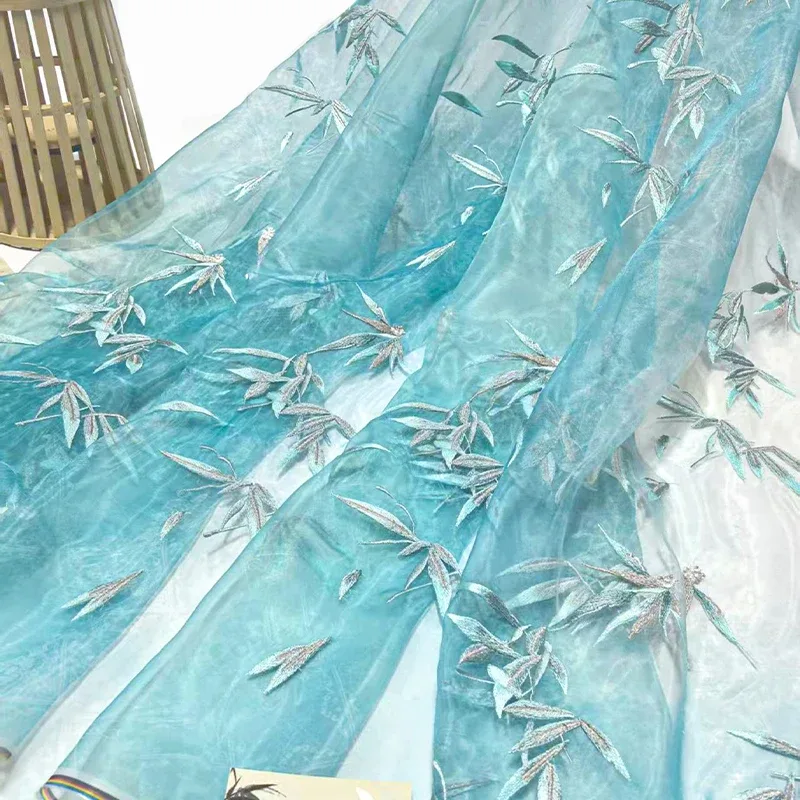 Bambu İşlemeli Organze Kumaş D - Embroidery Gradient incelemesi ve fiyatı