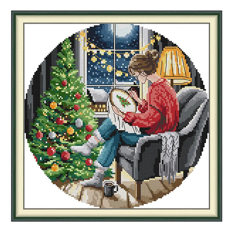 Noel Ağacı ve Kız Desenleri Sa - Embroidery Tas incelemesi ve fiyatı