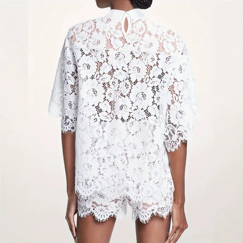 Seksi Dantel Nakış Şort Takım  - Embroidery Uniform incelemesi ve fiyatı