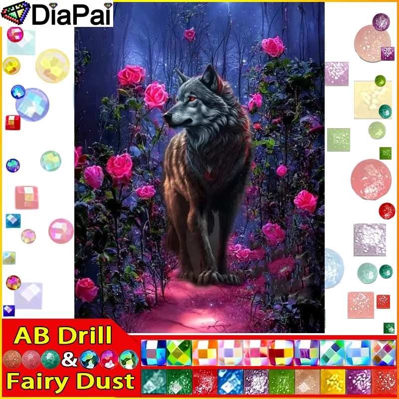 DIAPAI peri toz AB elmas boyam - Embroidery Rose Stitch incelemesi ve fiyatı
