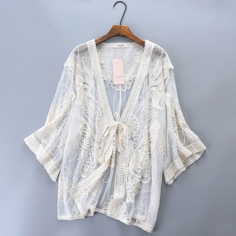Yaz rahat tatlı sahil tatil hı - Embroidery Cardigan incelemesi ve fiyatı
