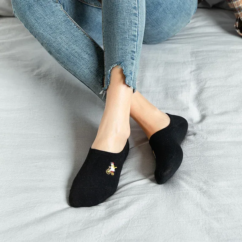 Katı Pamuk Kadın Kısa Çorap Se - Embroidery On Socks incelemesi ve fiyatı