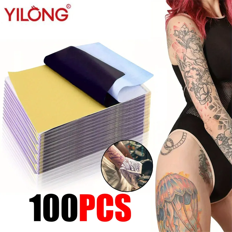 100 adet profesyonel dövme tra - Transfer Paper Carbon incelemesi ve fiyatı