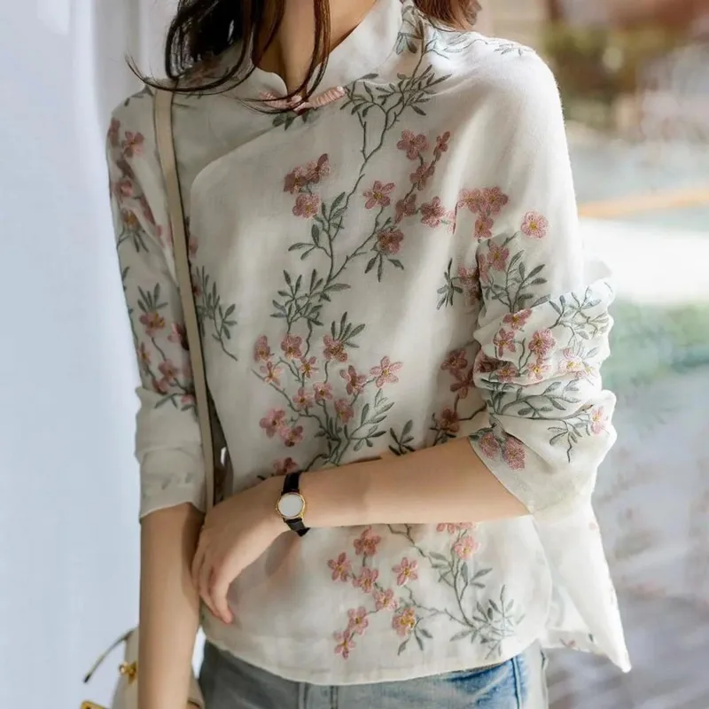Kadın Gömlek Çin Tarzı Nakış Z - Embroidery Cardigan incelemesi ve fiyatı