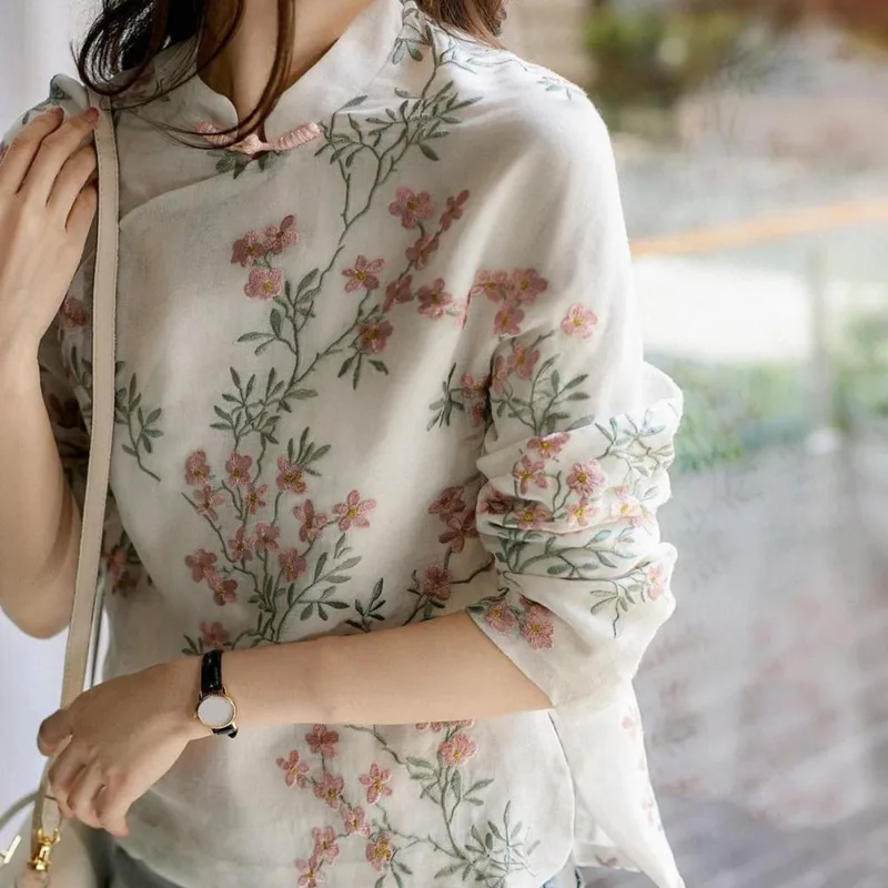Kadın Gömlek Çin Tarzı Nakış Z - Embroidery Cardigan incelemesi ve fiyatı
