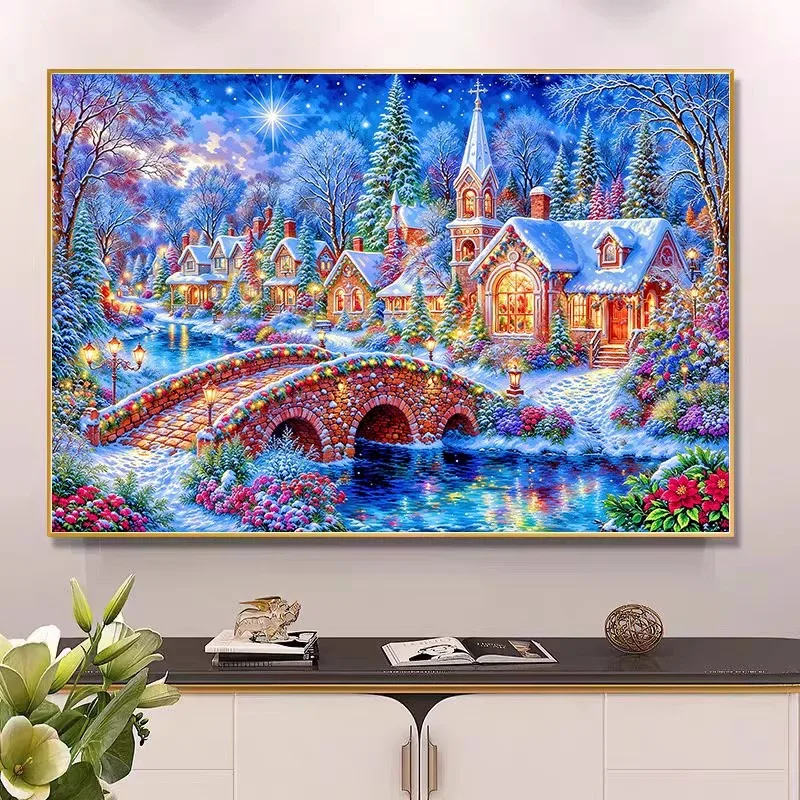 9ct 100x75cm Kış Kilisesi Nakı - Embroidery Tas incelemesi ve fiyatı