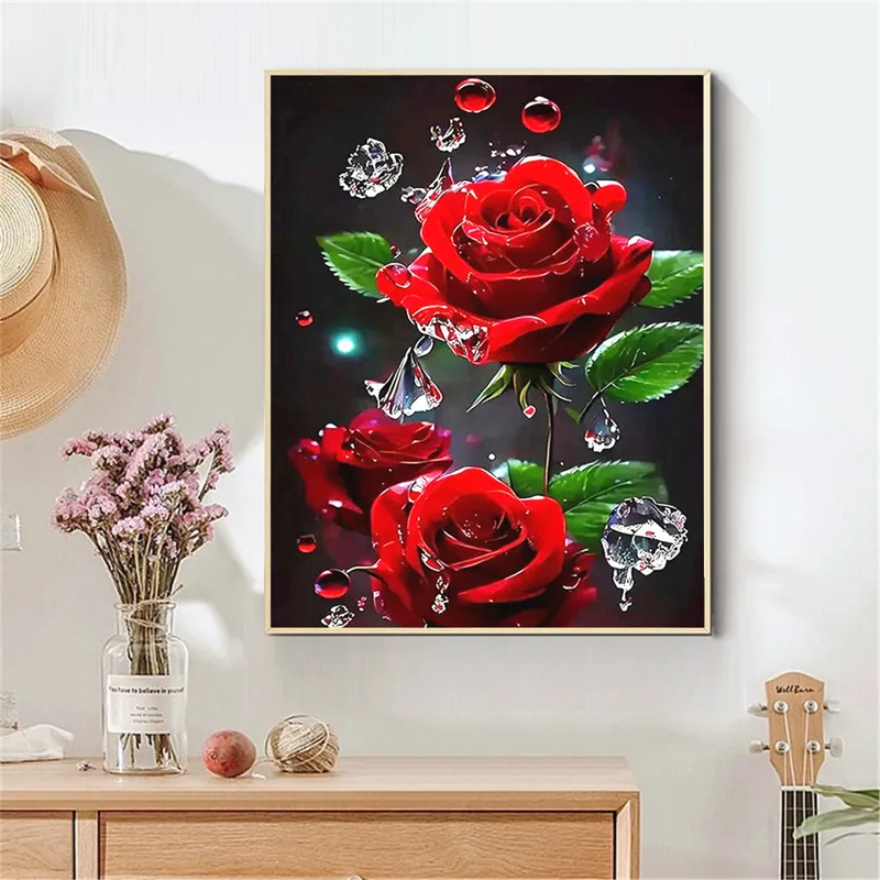 AZQSD Elmas Boyama Tam Matkap  - Embroidery Rose Stitch incelemesi ve fiyatı