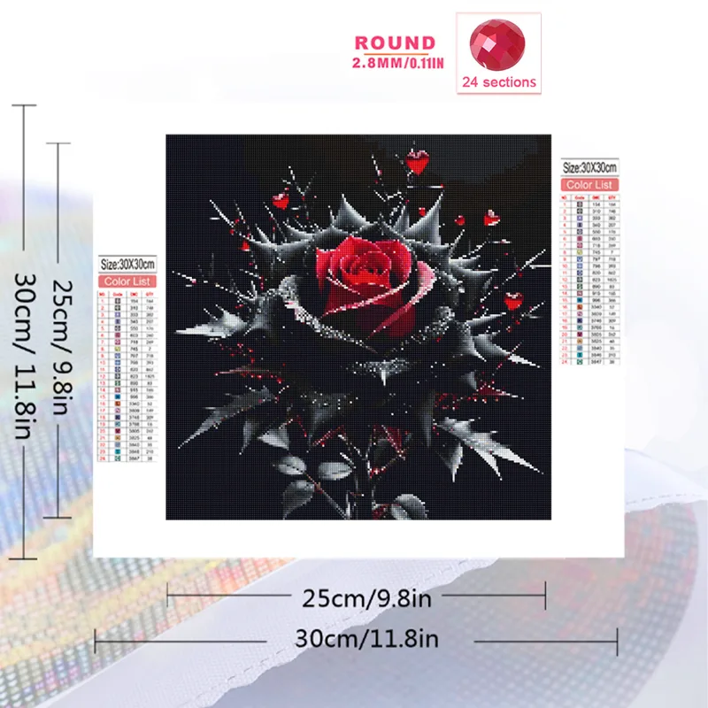 Evershine Elmas Boyama Gül Çiç - Embroidery Rose Stitch incelemesi ve fiyatı