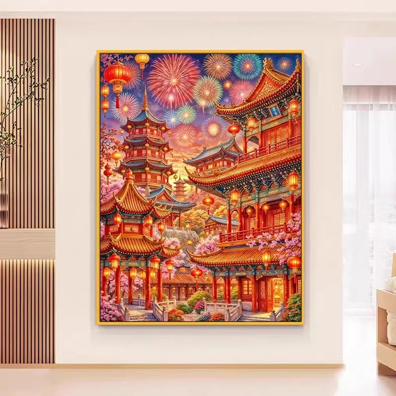 9ct 100x75cm Yeni Yıl Nakış DI - Embroidery Tas incelemesi ve fiyatı